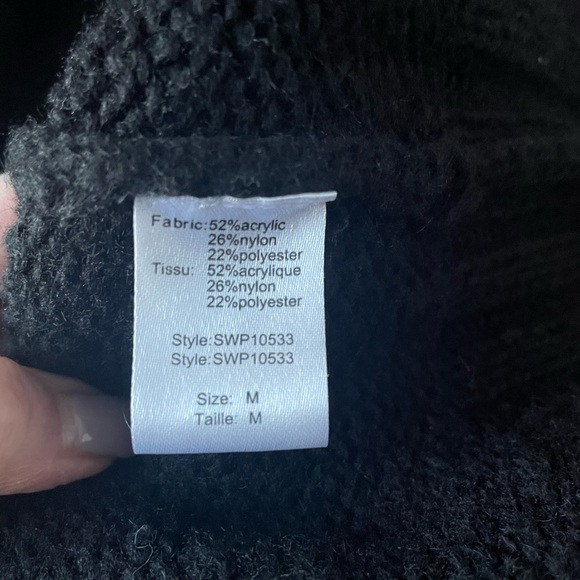 Black Mock-neck Sweater - Picture 8 of 8